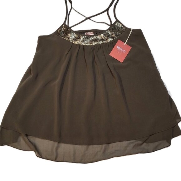 Mossimo Chiffon Layered Cami Tank Top w/Gold Sequins - Bundle of 3, Size S NWT - Picture 2 of 12